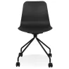 Chaise design de bureau EVORA noire sur roulettes