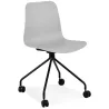 Chaise design de bureau EVORA grise sur roulettes