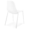 Chaise intérieur-extérieur FELIZ blanche en matière plastique et métal