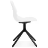 Chaise design TUCANA blanche pieds métal noir