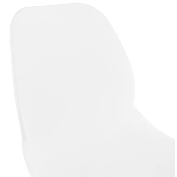 Chaise design TUCANA blanche pieds métal noir