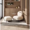 Fauteuil ORSO LOUNGE en tissu bouloché beige