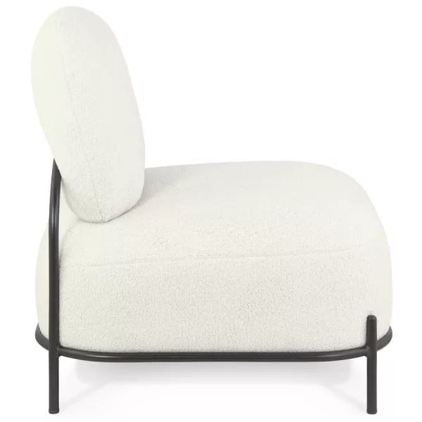 Fauteuil ORSO LOUNGE en tissu bouloché beige