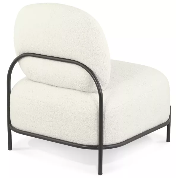 Fauteuil ORSO LOUNGE en tissu bouloché beige