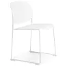 Chaise PILA blanche assise plastique et structure métal