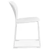 Chaise PILA blanche assise plastique et structure métal