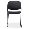 Chaise PILA noire assise plastique et structure métal