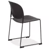 Chaise PILA noire assise plastique et structure métal