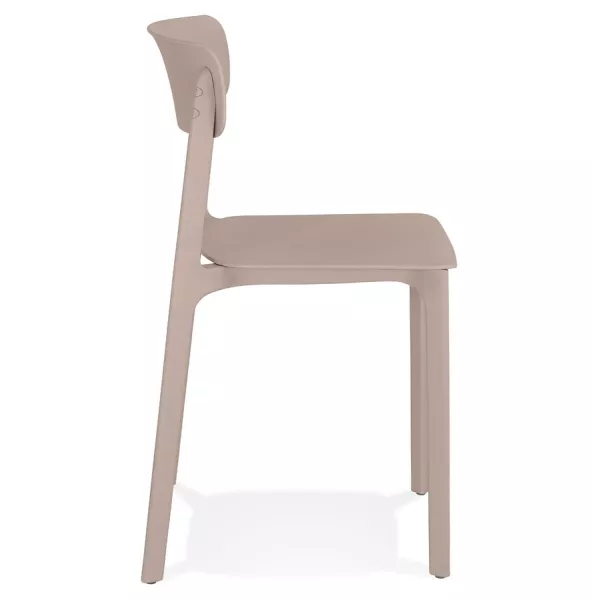 Chaise intérieur-extérieur TROPICAL en matière plastique beige