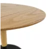 Table d'appoint ronde DILA H45 bois finition naturelle et métal noir