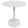 Table dappoint ovale MASA métal blanc