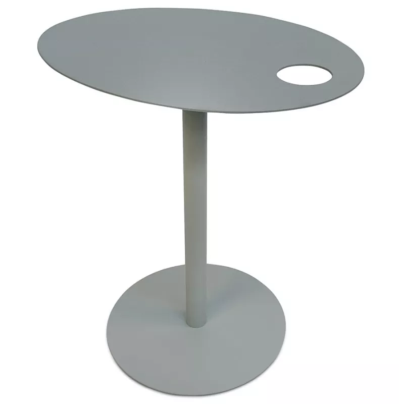 Table dappoint ovale MASA métal gris