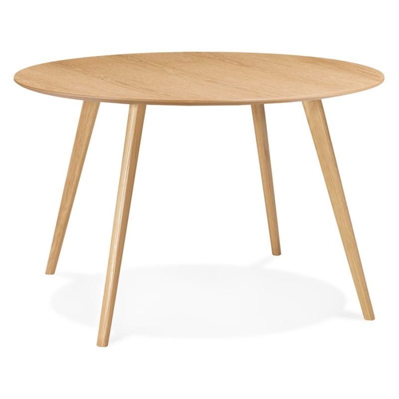 Table de cuisine ronde AMY bois finition naturelle - ø 120 cm