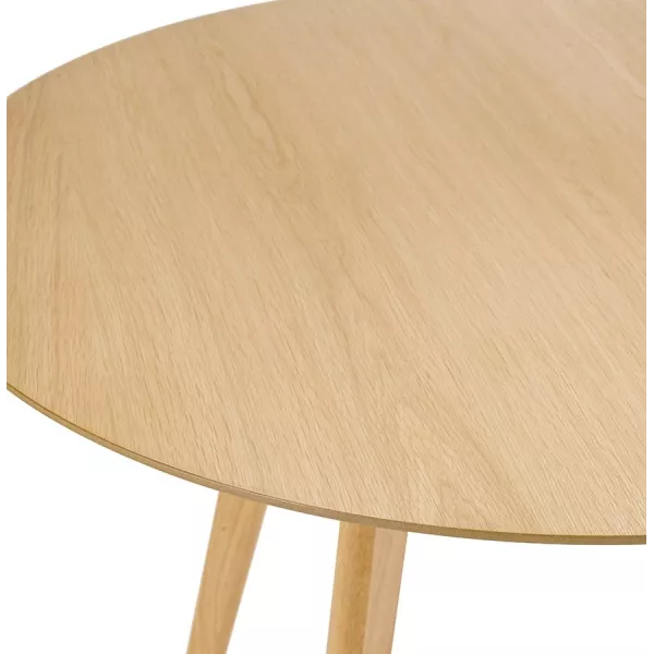 Table de cuisine ronde AMY bois finition naturelle - ø 120 cm