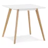 Petite table à diner GENIUS bois finiton blanche - 80x80 cm