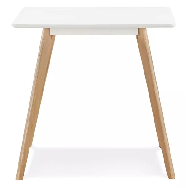 Petite table à diner GENIUS bois finiton blanche - 80x80 cm