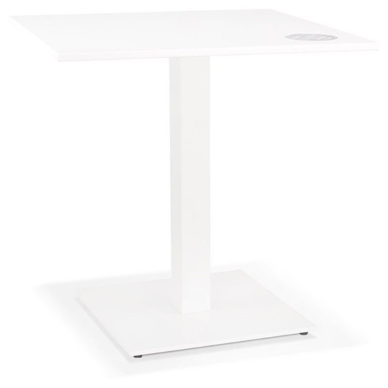 Petite table à diner MUFFIN carrée blanche intérieur-extérieur - 68x68 cm