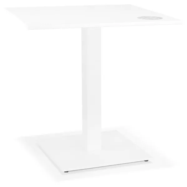 Petite table à diner MUFFIN carrée blanche intérieur-extérieur - 68x68 cm