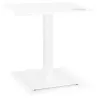 Petite table à diner MUFFIN carrée blanche intérieur-extérieur - 68x68 cm