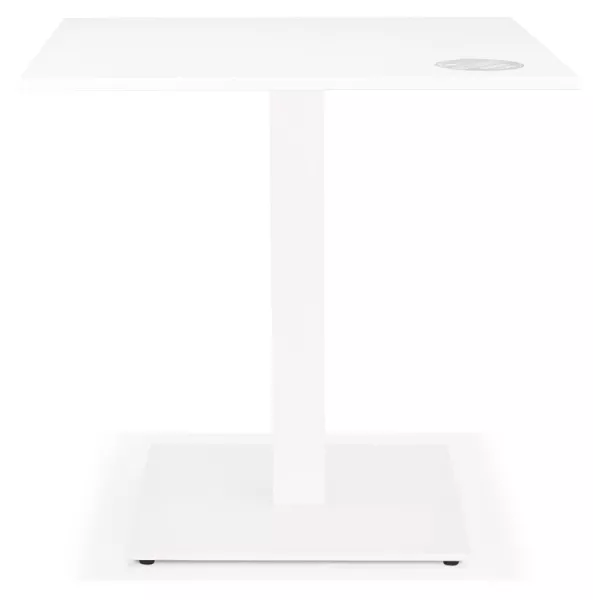 Petite table à diner MUFFIN carrée blanche intérieur-extérieur - 68x68 cm