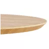 Petite table à diner BASTILLE ronde bois finition naturelle et fonte noire - Ø 60 cm