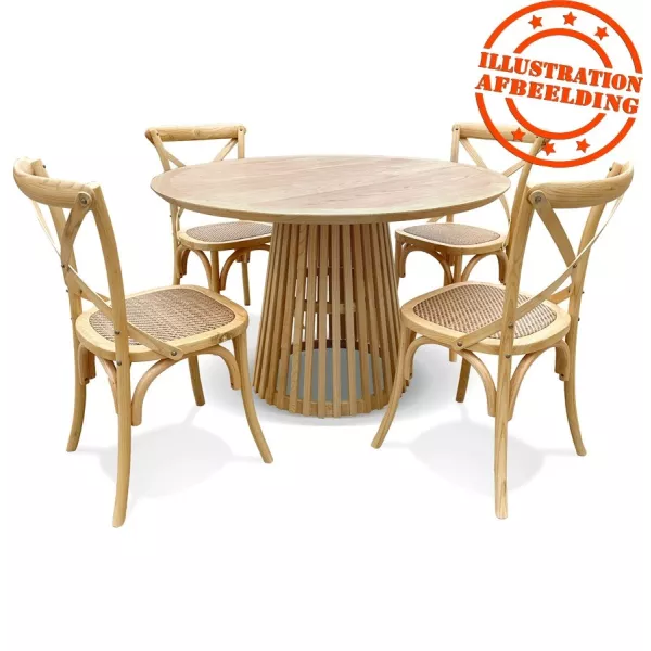 Table à manger ronde PERI bois naturel - ø 120 cm