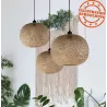 Suspension ronde CASIMIRA BIG en bambou naturel