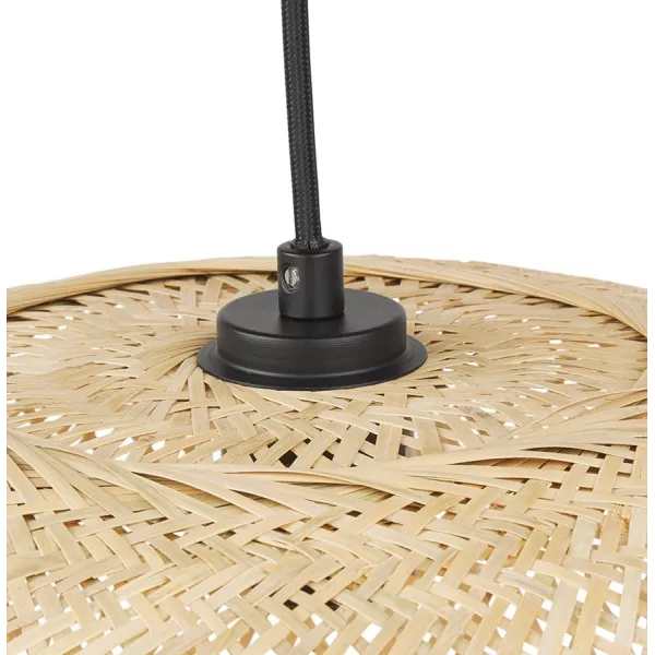 Suspension ronde CASIMIRA BIG en bambou naturel