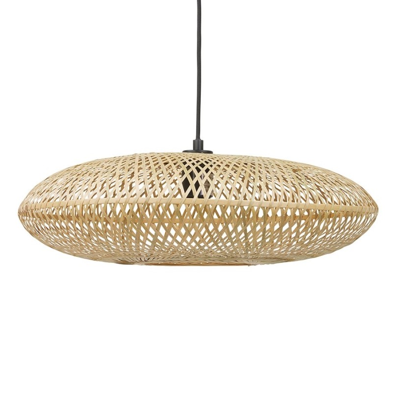 Suspension ronde ASPIRINA en bambou naturel