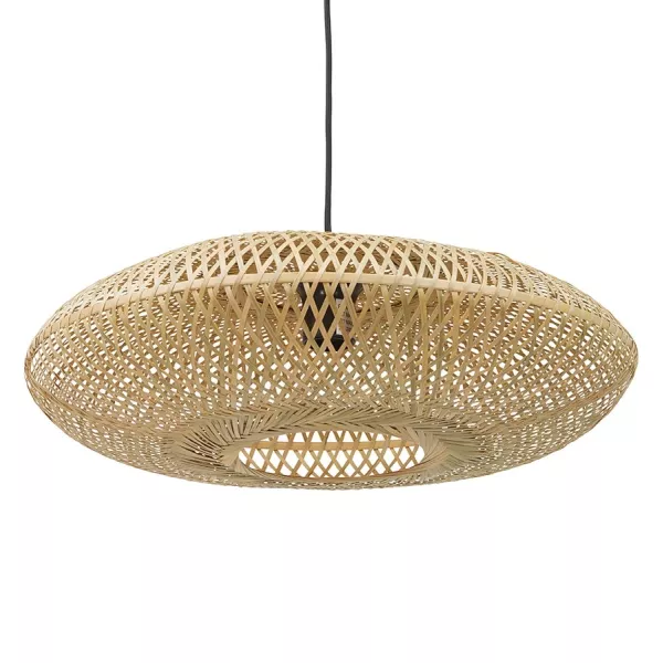 Suspension ronde ASPIRINA en bambou naturel