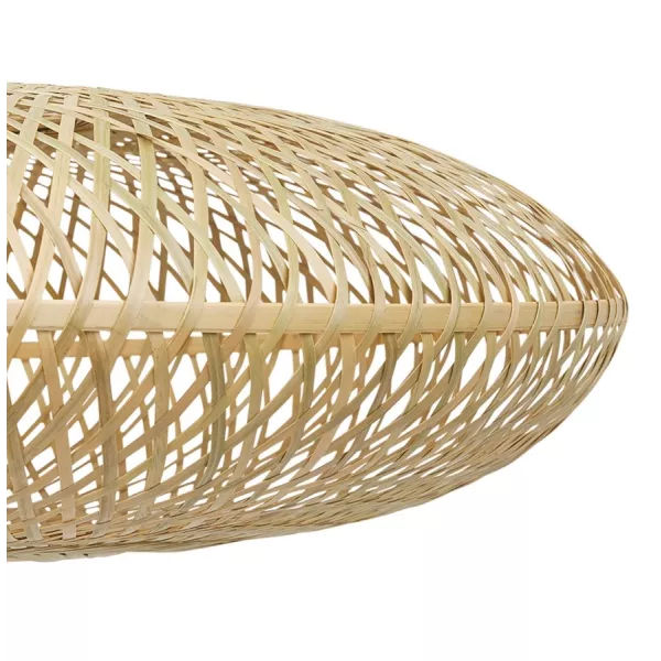 Suspension ronde ASPIRINA en bambou naturel