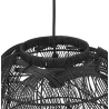 Suspension style lanterne PACITO en rotin noir