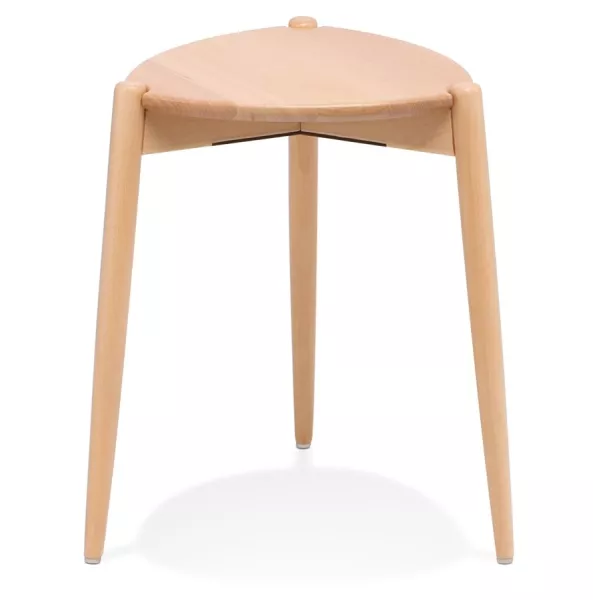 Tabouret bas empilable PINTADO bois naturel