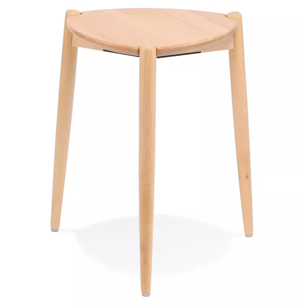 Tabouret bas empilable PINTADO bois naturel