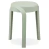 Tabouret bas empilable POMPA en matière plastique vert clair