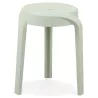 Tabouret bas empilable POMPA en matière plastique vert clair