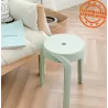 Tabouret bas empilable POMPA en matière plastique vert clair