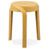 Tabouret bas empilable POMPA en matière plastique moutarde