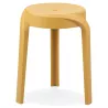 Tabouret bas empilable POMPA en matière plastique moutarde