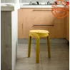 Tabouret bas empilable POMPA en matière plastique moutarde