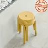 Tabouret bas empilable POMPA en matière plastique moutarde