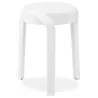 Tabouret bas empilable POMPA en matière plastique blanc