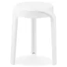 Tabouret bas empilable POMPA en matière plastique blanc