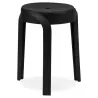 Tabouret bas empilable POMPA en matière plastique noir