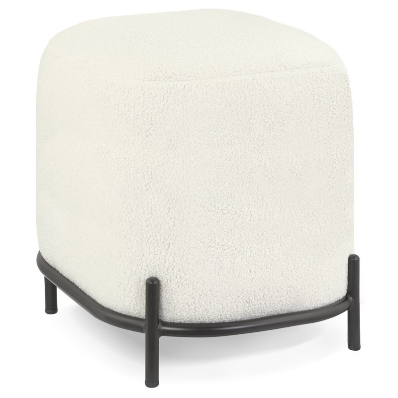 Pouf ORSO ONE en tissu bouloché beige