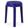 Tabouret bas empilable POMPA en matière plastique bleu foncé