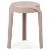 Tabouret bas empilable POMPA en matière plastique beige