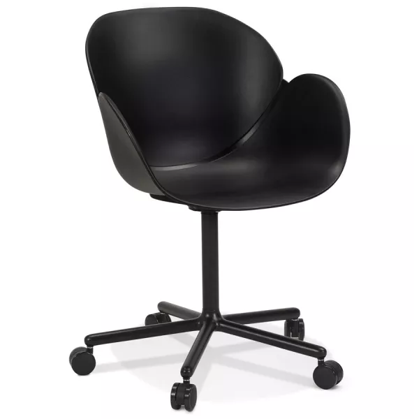 Chaise de bureau accoudoirs ORION noire