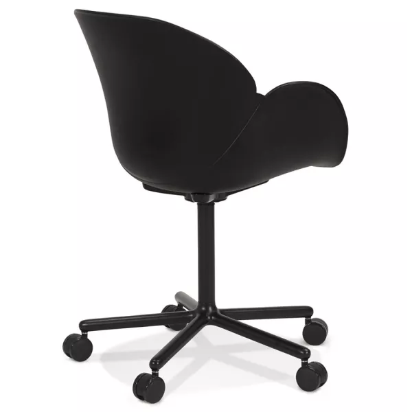 Chaise de bureau accoudoirs ORION noire