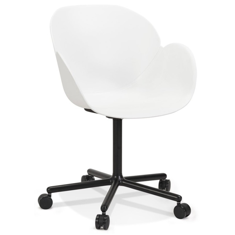 Chaise de bureau accoudoirs ORION blanche